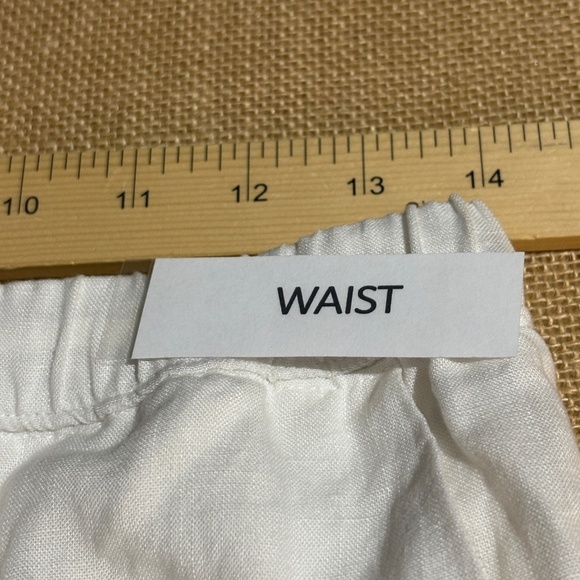 NIA Women Wide Leg Linen Elastic Waist Pants Sz S Beach Coastal Breathab… - Picture 10 of 13